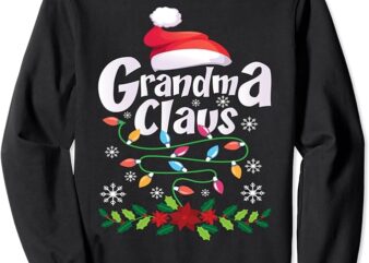 Grandma Claus Women Christmas Family Matching Pajama Sweatshirt