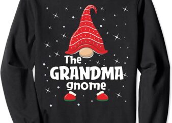 Grandma Gnome Family Matching Christmas Funny Gift Pajama Sweatshirt