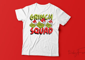 Grinch Squad T-Shirt Design For Sale