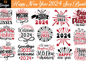 Happy new year 2024 Svg Bundle