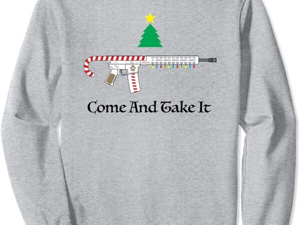 Holiday candy cane ar15 sweatshirt
