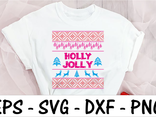 Holly jolly graphic t shirt