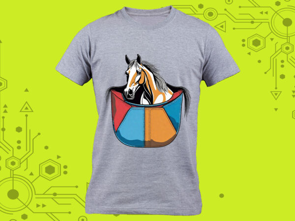 Miniature horse illustrations curated specifically for print on demand websites perfect for a diverse range of creative projects t shirt designs for sale