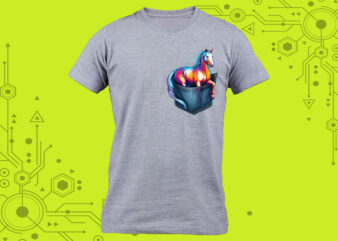 Pocket Horse Miniatures crafted exclusively for Print on Demand websites t shirt illustration