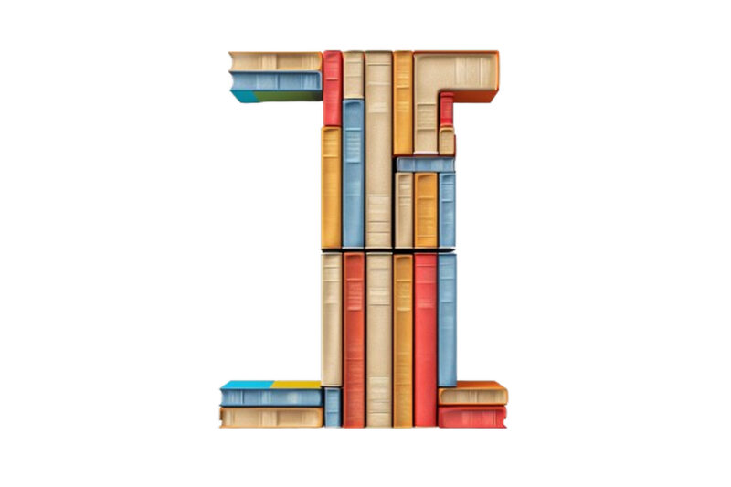 Letter a through z made of books clipart png