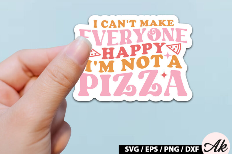 Retro Pizza Stickers SVG Bundle