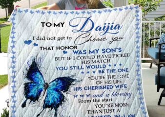 Daughter In Law Gift Mom Blanket Design Butterfly Mother day gifts Christmas Digital Quilting