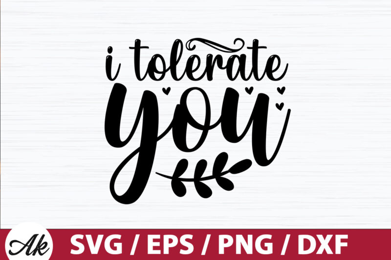 I tolerate you SVG