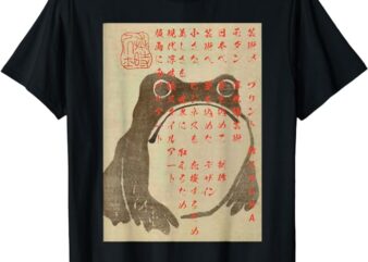 Japanese Frog Art Ukiyo-e Print T-Shirt