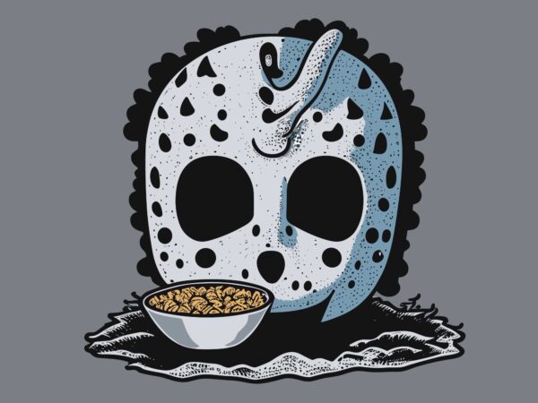 Jason eating on halloween party vector clipart