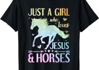 Jesus And Horses, Horse Gifts For Girls, Women T-Shirt