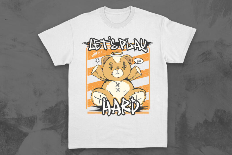 Teddy Bear Brutalism T-shirt Designs, Streetwear T shirt Designs
