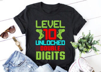 Level 10 Unlocked Double Digits T-Shirt Design