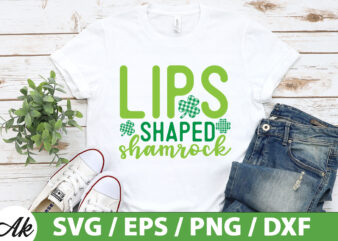 Lips shaped shamrock SVG