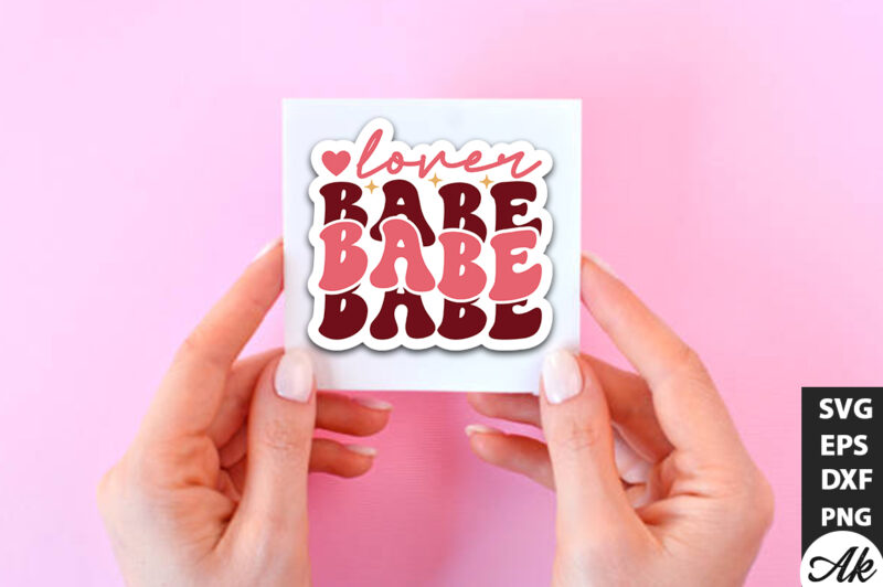 Lover babe Retro Stickers