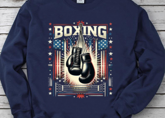 American Flag Boxing Distressed – Boxer Vintage Boxing T-Shirt