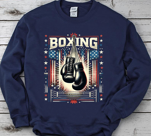 American flag boxing distressed – boxer vintage boxing t-shirt