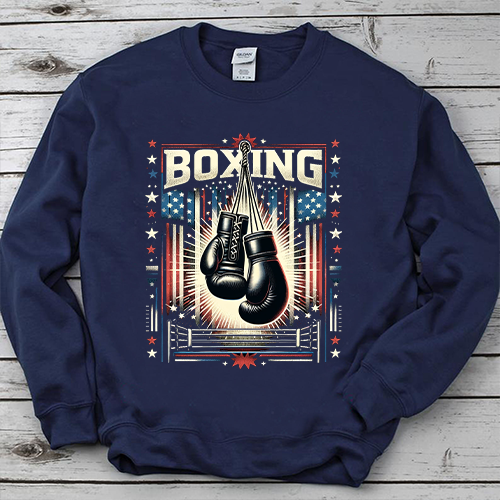 American Flag Boxing Distressed – Boxer Vintage Boxing T-Shirt