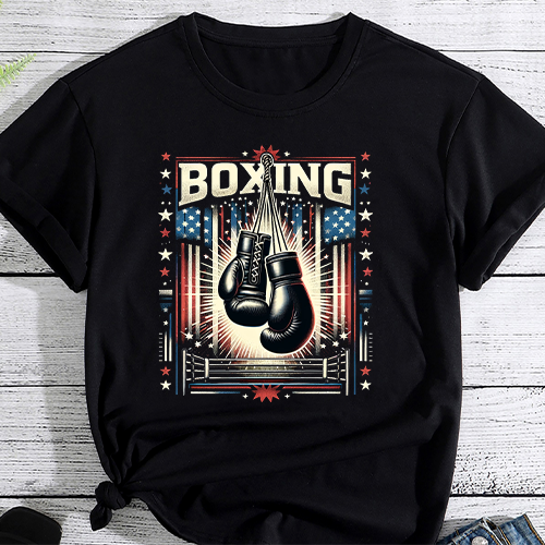 American Flag Boxing Distressed – Boxer Vintage Boxing T-Shirt