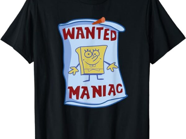 Mademark x spongebob squarepants – spongebob squarepants – wanted maniac t-shirt