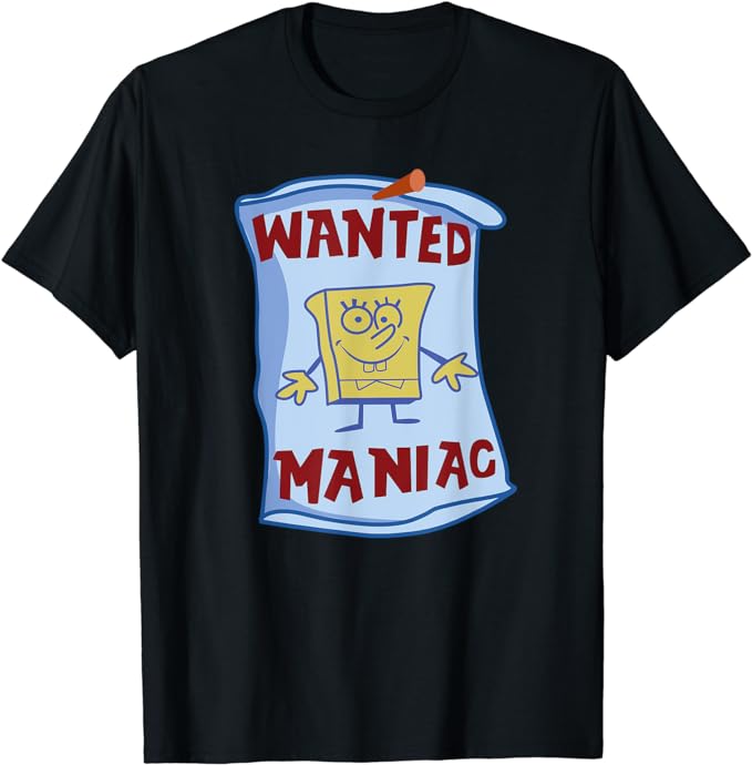 Mademark x SpongeBob SquarePants – SpongeBob SquarePants – Wanted Maniac T-Shirt