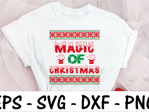 Magic of christmas t shirt designs for sale