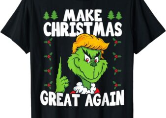 Make Christmas Great Again Donald Trump Xmas Funny Gift T-Shirt