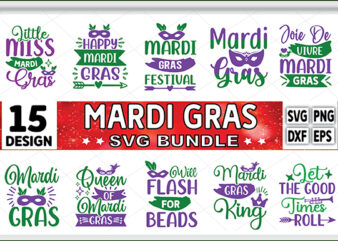 Mardi Gras Svg Bundle, Carnival Svg, Png, Eps, Dxf, Mardi Gras Clipart, Mardi Gras Shirt Design Fat Tuesday, Silhouette, Cricut, Sublimation