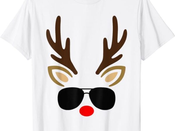 Mens reindeer face glasses christmas costume pajama boys kid t-shirt Mens reindeer face glasses christmas costume pajama boys kid t-shirt