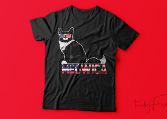 Meowica Funny T-Shirt Design For Sale