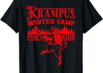 Merry Christmas Funny Evil Krampus Winter Camp Hail Santa T-Shirt