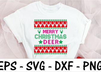 Merry Christmas deer t shirt designs for sale