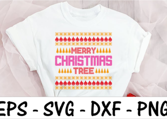 Merry Christmas tree t shirt designs for sale