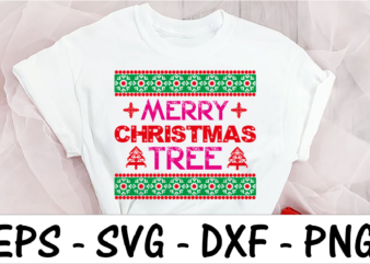 Merry Christmas tree t shirt designs for sale