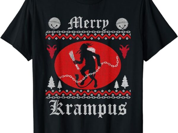 Merry krampus christmas xmas horror ugly sweater evil pajama t-shirt
