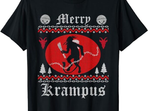 Merry krampus christmas xmas horror ugly sweater evil pajama t-shirt Merry krampus christmas xmas horror ugly sweater evil pajama t-shirt