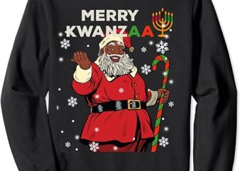 Merry Kwanzaa Santa Claus Black Christmas African American Sweatshirt