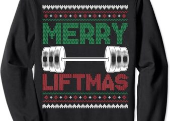 Merry Liftmas Christmas Day Santa Claus Weightlifter Sweatshirt 1
