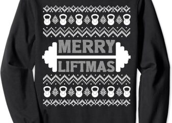 Merry Liftmas Christmas Day Santa Claus Weightlifter Sweatshirt