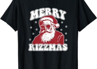 Merry Rizzmas Funny Christmas Rizz Santa Claus Rizzler T-Shirt