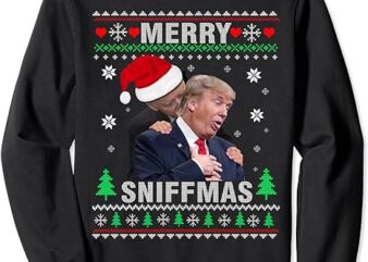 Merry Sniffmas Christmas Anti Biden Ugly Christmas Sweater Sweatshirt
