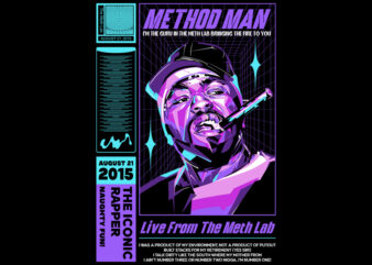 Method Man The Meth Lab t shirt designs for sale