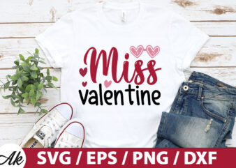 Miss valentine SVG t shirt designs for sale