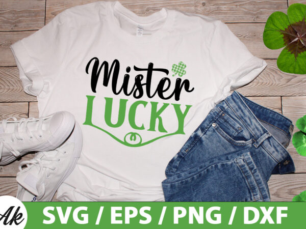 Mister lucky svg t shirt designs for sale