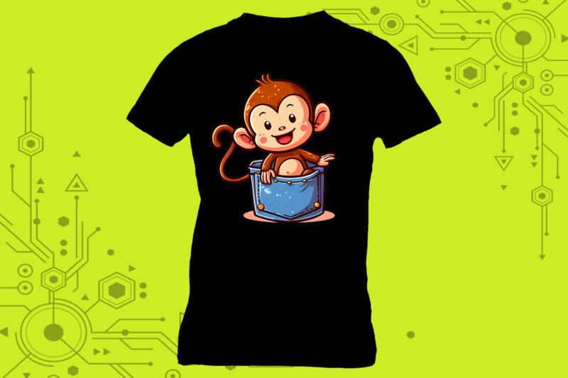 Pocket-Sized Monkey tailor-made for Print on Demand websites