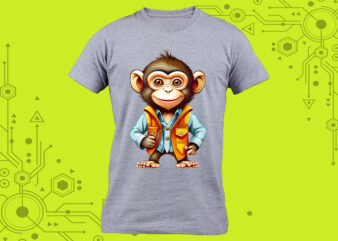 Charming Monkey Clipart Treasures expertly crafted for Print on Demand websites