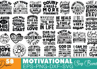 Motivational T-shird Bundle Motivational Svg Bundle