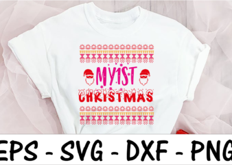 My 1st Christmas t shirt designs for sale