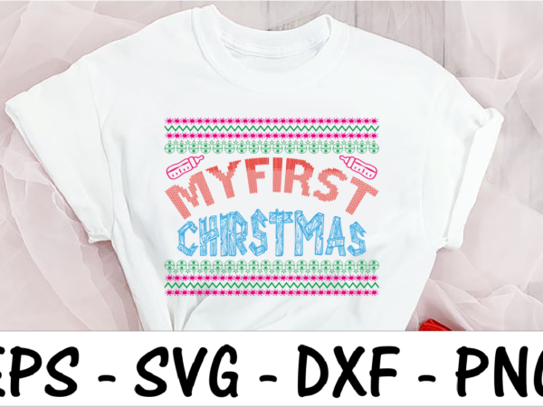 My first christmas t shirt designs for sale