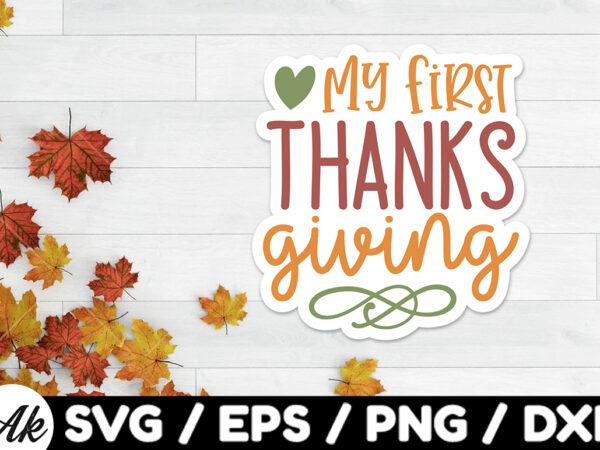 My first thanks giving stickers design